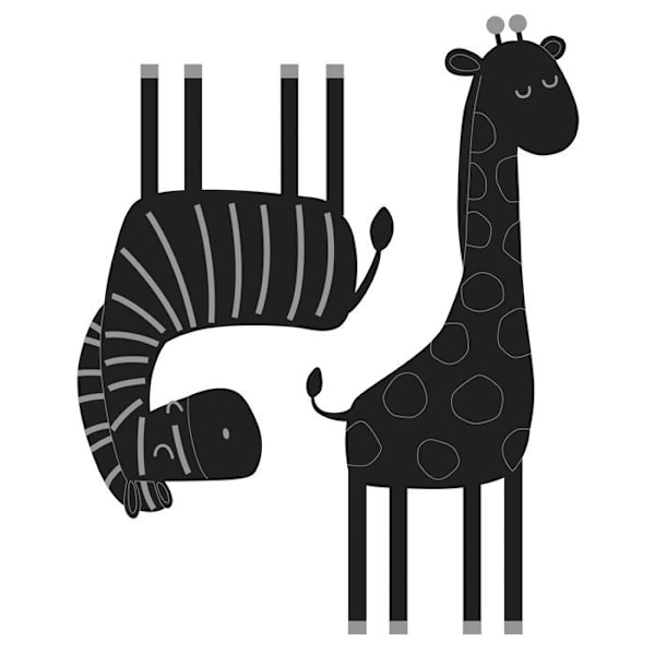 Zebra and co cutting die Grå