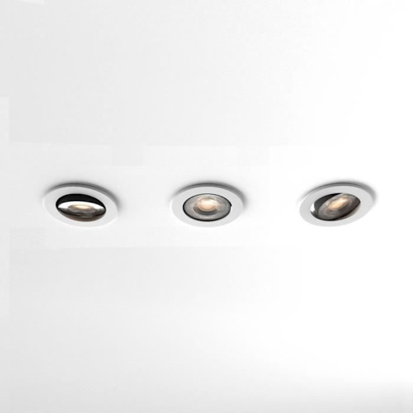 Upotetut LED-kohdevalot - CALEX - SMART DOWNLIGHT - 5 W - 400 ml - 6500 K - Vaihtuva voimakkuus - 3 kpl pakkaus Vit