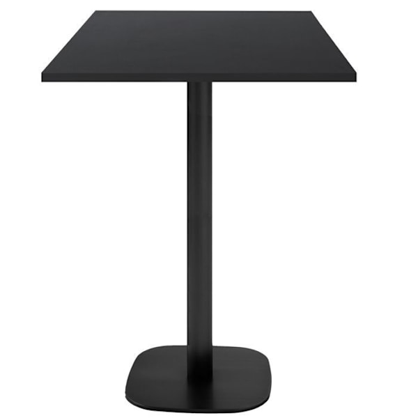 Ståbord 60 x 60 cm - Rund sort model Svart
