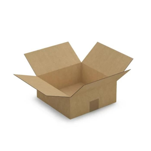10 pakkauslaatikkoa 25 x 25 x 10 cm - Yksi aallotettu kastanj