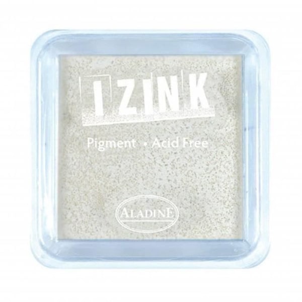 Stempelpude - Aladine - Izink - Langsom tørring - Hvid - 3,5 x 3,5 cm Vit