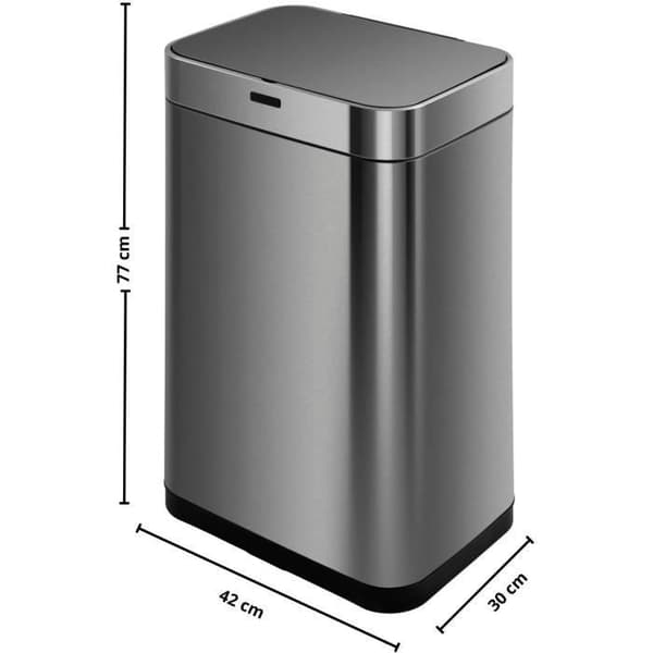 Automatisk Køkkenaffaldsspand - UPPER - 60 L - Rustfrit Stål Sølv - Kitchen Move Metall