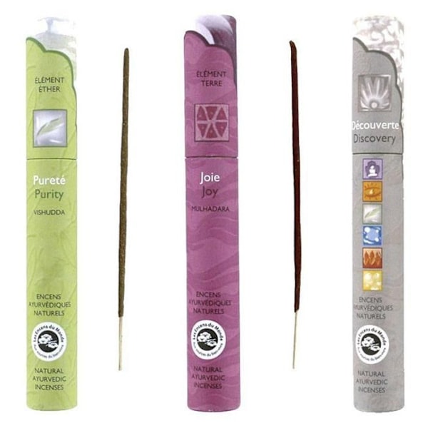 Ayurvedisk røgelsesæt - glæde, renhed, opdagelse