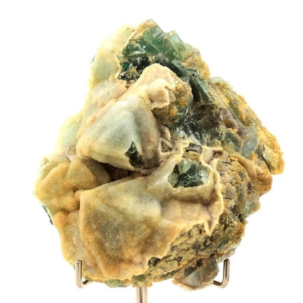 Sten og mineraler. Fluorit + Kvarts. 2671,0 ct. La Barre, Puy-de-Dôme, Frankrig.