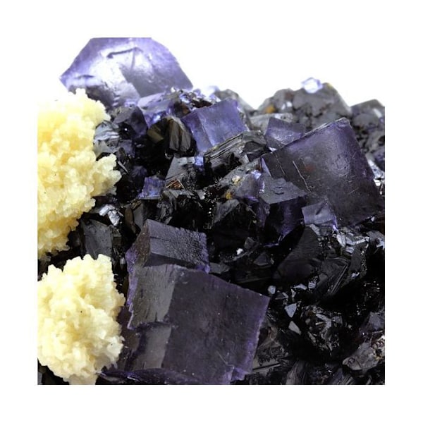 Sten og mineraler. Fluorit + Sphalerit + Baryt. 6421,5 ct. Elmwood mine, Tennessee, USA.