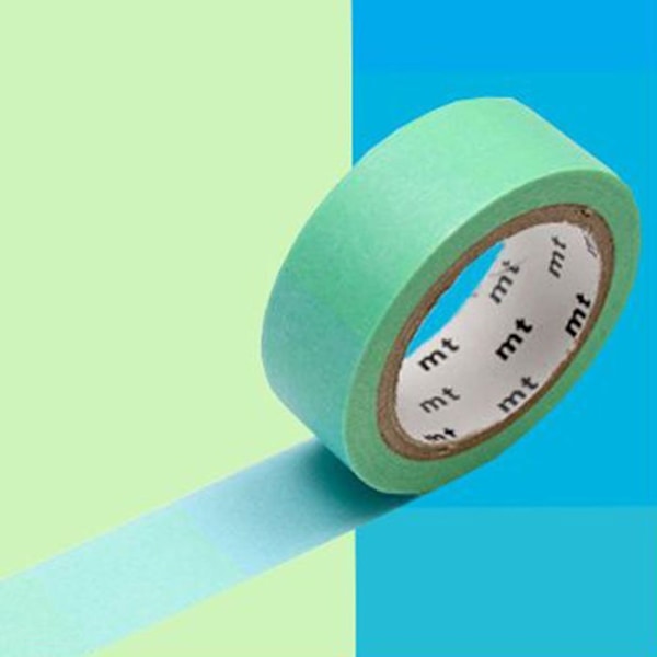 Neongrøn og blå gradient malertape - 1,5 cm x 7 m Grön