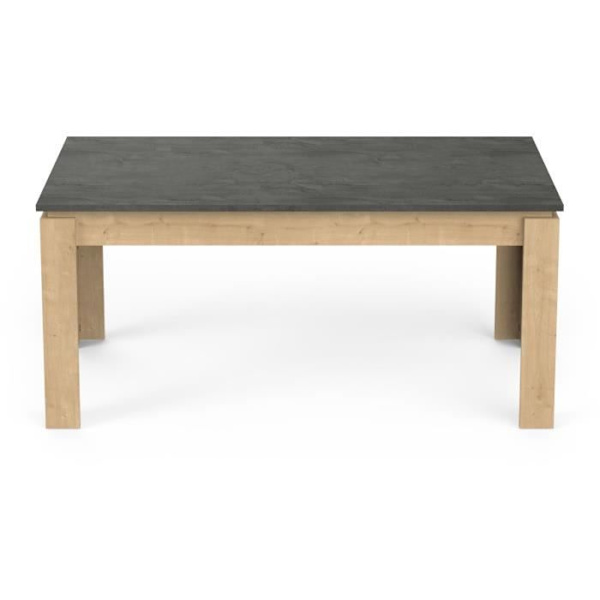 AUSTIN enkelmatbord - 6 personer - Hamilton och Sidewalk ekdekor - L179 x D 90 x H 77 cm - DEMEYERE svart och ljust trä