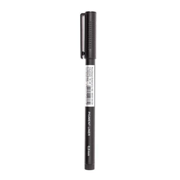 2 sorte pigmenterede penne 0,8 mm Svart