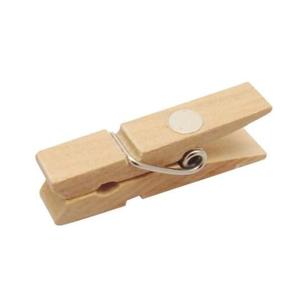 8 mini lyserøde magnetiske tøjklemmer 3,5 cm Ros