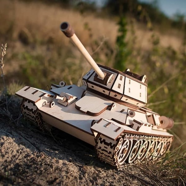 Eco-Wood-Art-mallisarja 600 kpl T-34 Tank Wood