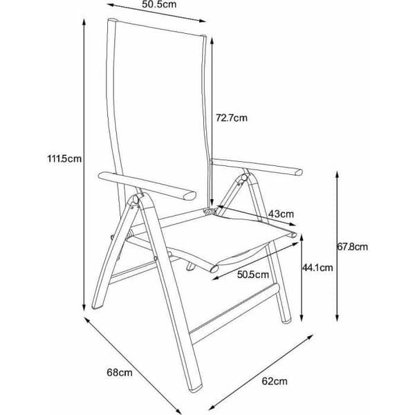 Puutarhatuoli 2 kpl - Fieldmann - FDZN 5018 antracit
