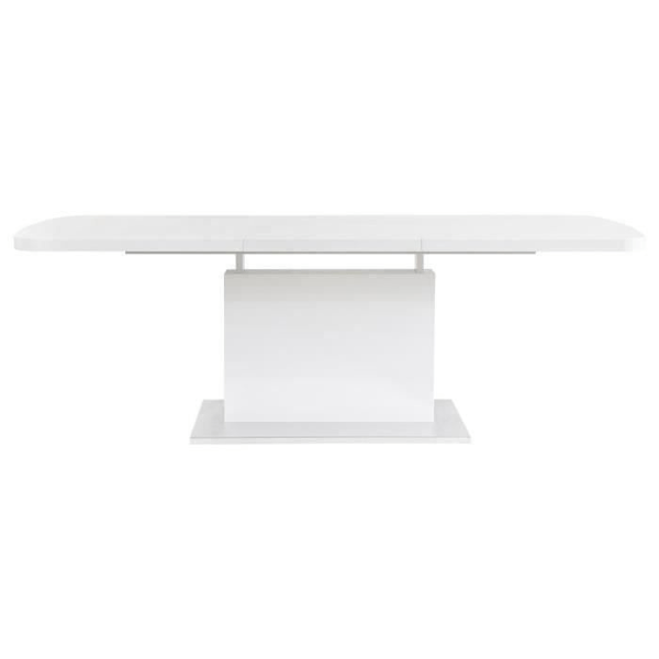 GIGANTISK utdragbart rektangulärt matbord - Modern stil - Vitlackerad dekor - L 160/200 x D 80 x H 75 cm