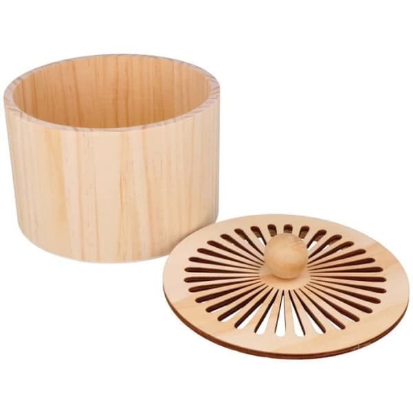 Pot i trä - Boho - Litet modell - Ø 15,5 x 13,5 cm