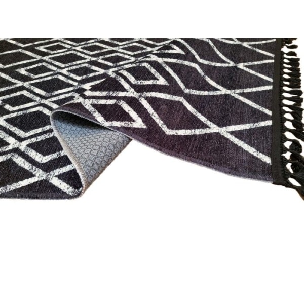 Matto - ANATOLIAN STAR - BERBERE FAS - Musta - 80x150 - Paksuus 6mm - Polyesteri Svart