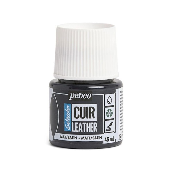 Lædermaling - Setacolor - 45 ml 23 - Ekstrem Sort