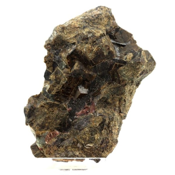 Sten og mineraler. Grossulær granat-Andradite. 1078,5 øre. Pyrénées-Orientales, Frankrig.. Röd