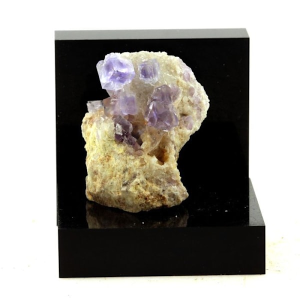Sten og mineraler. Fluorit + Kvarts. 96,00 ct. La Cabaña, Berbes, Spanien.