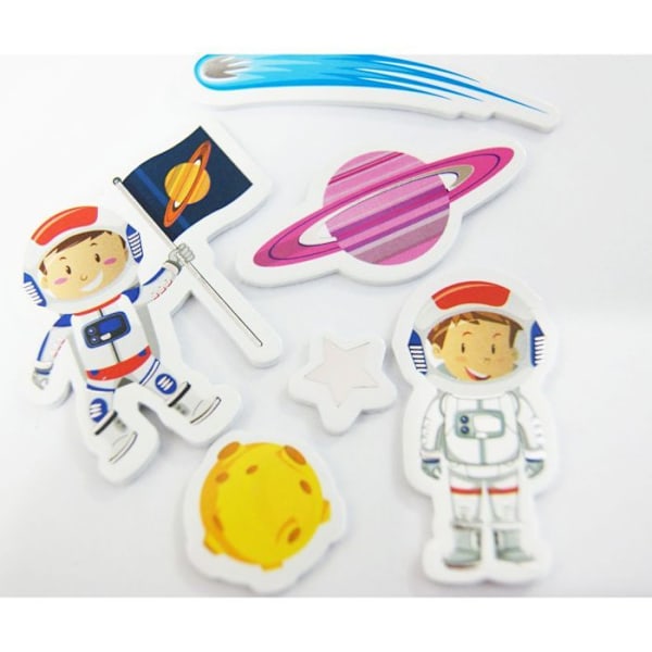 30 Stickers - EVA Foam - Cosmonaut - Förgyllning Flerfärgad