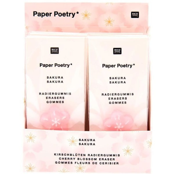 2 Sakura blomrosa suddgummi - japansk vår Rosa