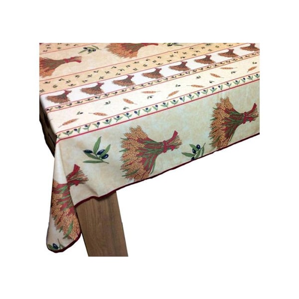 Pöytäliina - Viljasoitto - Beige - 150x240cm - Tahraantumaton - Polyesteri beige