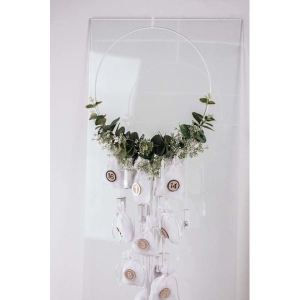 Rayher hobbydrömfångare - 2505900 - Rayher metallring, macrame cirkel, 12 cm, 3 mm, belagd, vit,