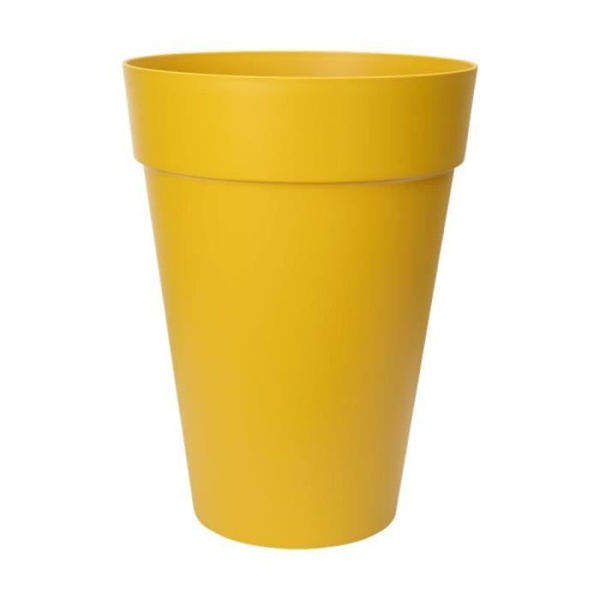 ELHO Loft Urban Pyöreä kukkaruukku High 35 - Keltainen - Ø 34 x K 45 cm - Ulkoilu - 100% kierrätetty Ockra