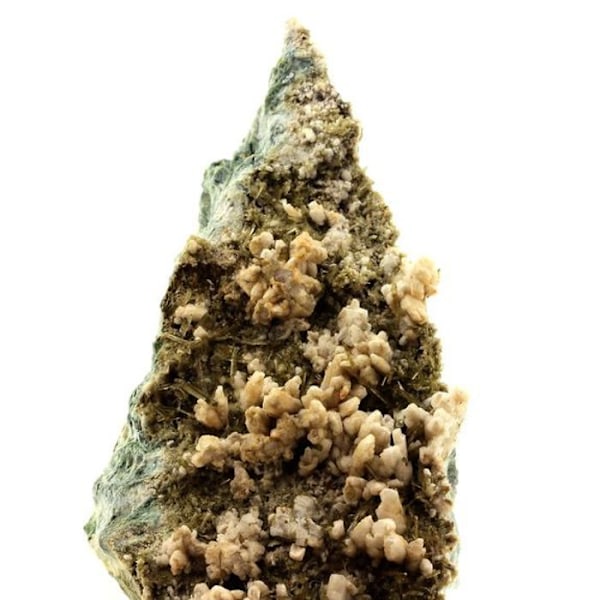 Sten og mineraler. Klinozoisite, Albite. 2244,0 øre. Marine de Scala, Canari, Haute-Corse, Frankrig.