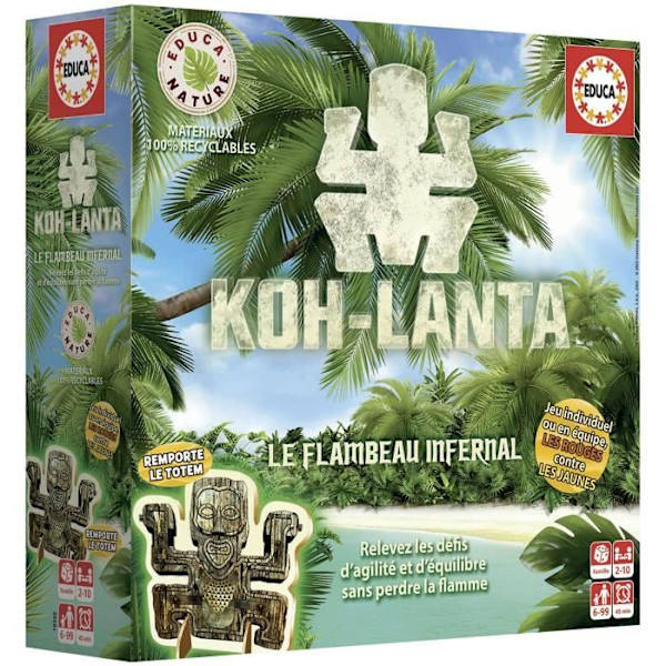 Koh Lanta - Brädspel - EDUCA grönt och blått