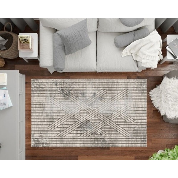 Matta - FISUN - Beige - 80x150 cm - Antiskid - Maskintvättbar - Modern Beige