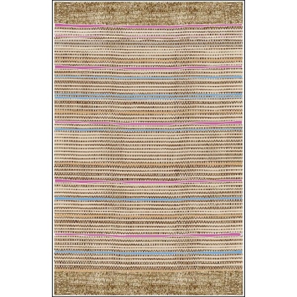 Tæppe - BAHAR - Multicolor - Imitation Jute - Antiskrid - Maskinvaskbar