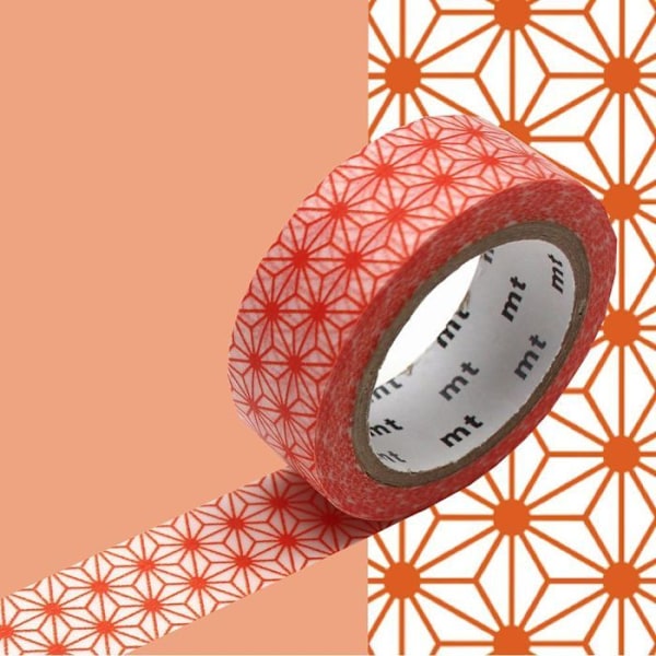 Masking Tape MT stjerne asanoha orange orange