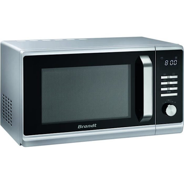 BRANDT SE2300S enkeltfunktions mikroovn - 23L - 800 Watt - Sølv Silvergrå och svart