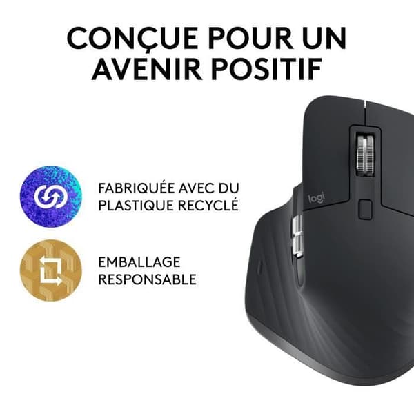 Hiiri - Langaton - Logitech - MX Master 3S - Grafiitti