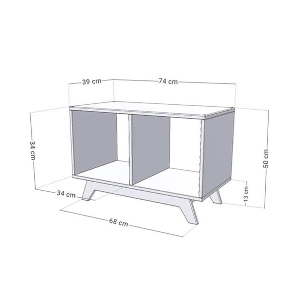 NABOSKY rosa förvaringsskåp 1x2 Rosa