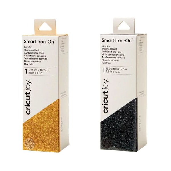 2 glitter strygeruller 61 x 14 cm - sort, guld Flerfärgad