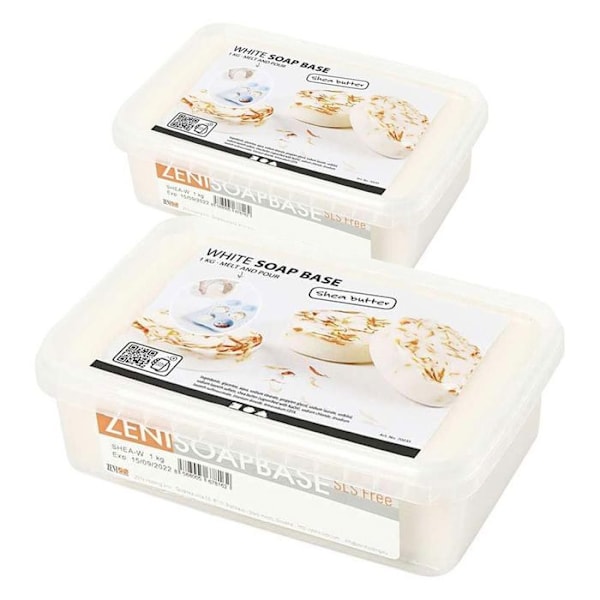 Sheasmör Tvålblock - 2 kg Vit