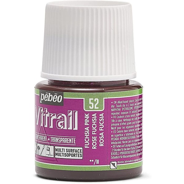 GLAS MALING TRANSPARENT VINTERFUGE 45 ML - 52 FUCHSIA ROSA