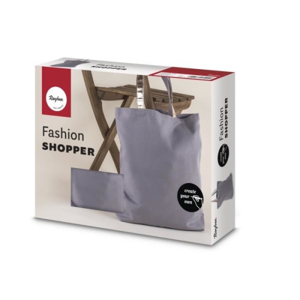 Fashion Shopper, harmaa, 46x46cm, 330g-m², laatikko 1kpl.