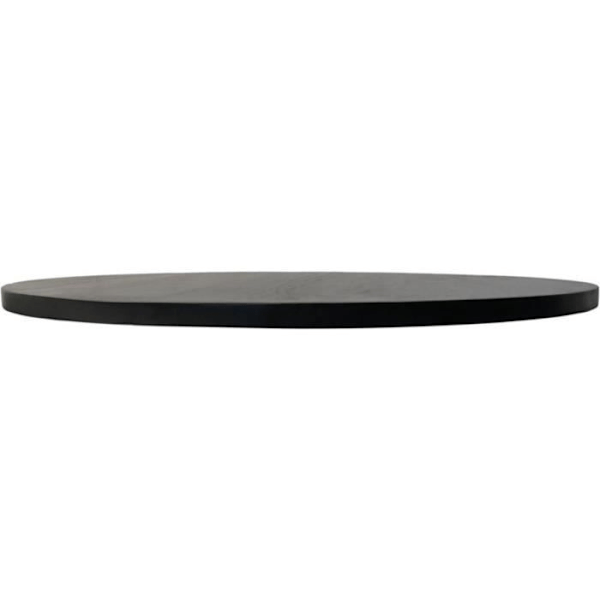 Rund sort træbordplade ø120 x 3,8 cm