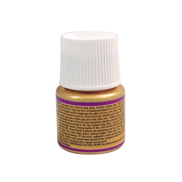 Maling - PEBEO - Guld-perlemor - 45 ml - Mat - Uigennemsigtig Guld