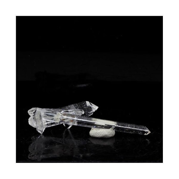 Sten og mineraler. Dobbelt-termineret kvarts. 10,5 ct. La Gardette-minen, Bourg d'Oisans, Isère, Frankrig.