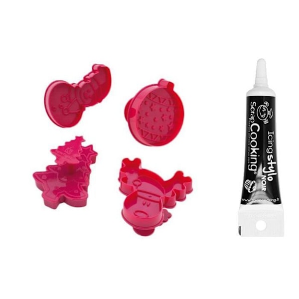 Christmas Cookie Cutter Kit + Sort glasurpen