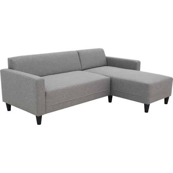 BOB 4-personers fast hjørnesofa - Musestof - Vendbar - L 197 x D 117 x H 65 cm GRÅ