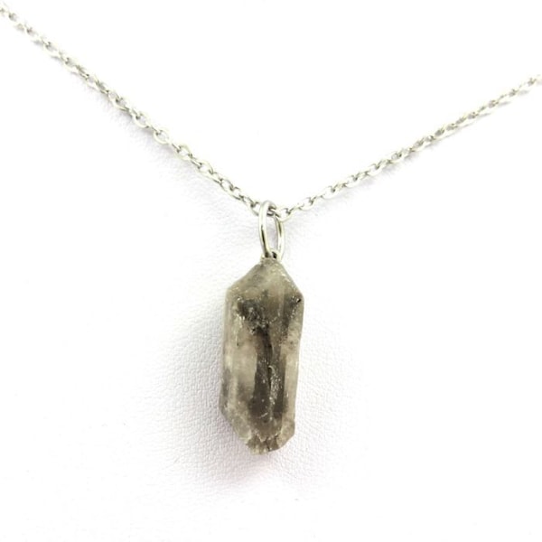 Halsband - ABIJOUX - Rå gips - 14.82 ct - Rostfritt stål - Blandad barn/vuxen