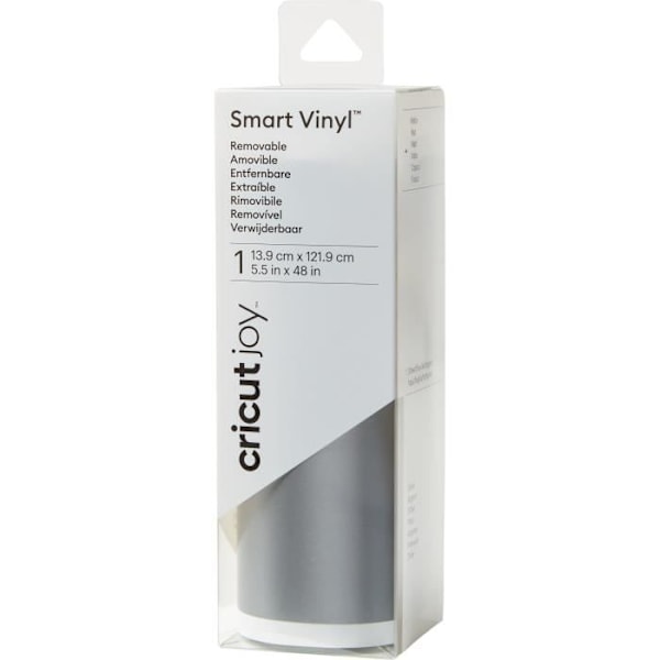 Cricut Silver Avtagbar Vinylrulle - 13,9 x 121,9 cm