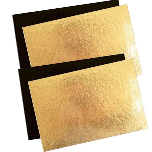 10 kultaista ja mustaa kakkutelinettä 20 x 30 cm Guld, svart