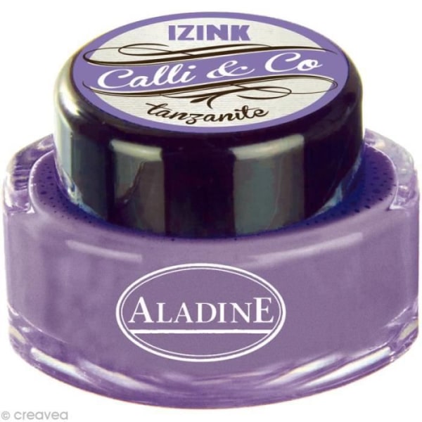 Kalligrafiamuste - ALADINE - Violetti Tansaniitti - 15 ml - Vaaleankestävä - Värit sekoittuvat Lila Tanzanit