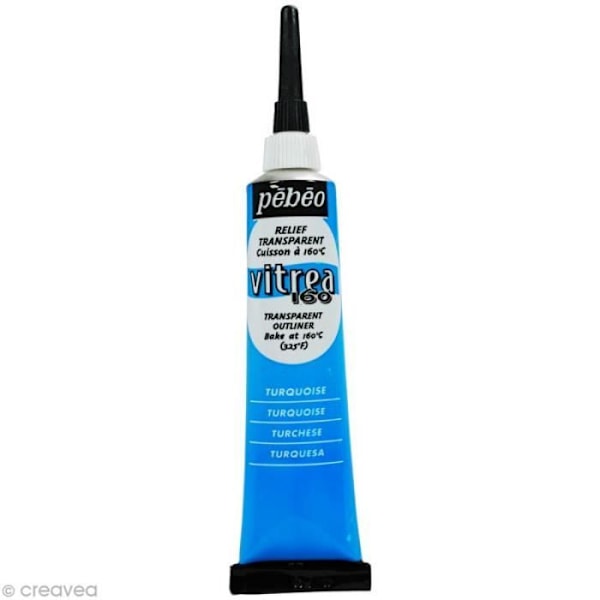 Färgpennor för glas - Pébéo - V160 - 20 ml - Turkosblå - Blandad Turkos