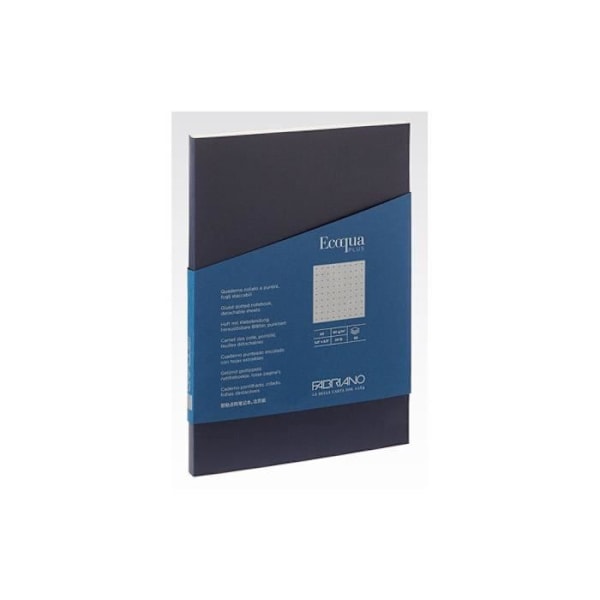 Notebook - FABRIANO - EcoQuaPlus-Points-A5 - 90gsm - 90fls - Limmad baksida - Mörkblå Mörkblå