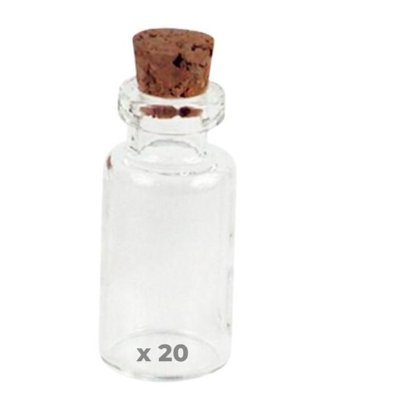 20 mini pulloa korkilla Transparent